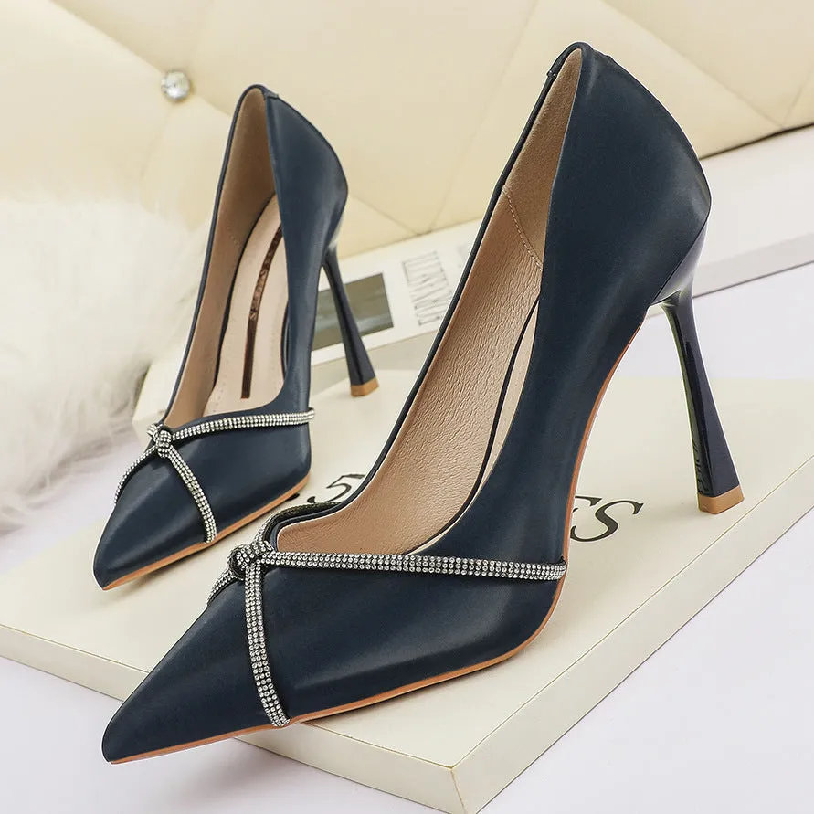 Cross Diamond high heels Shoe