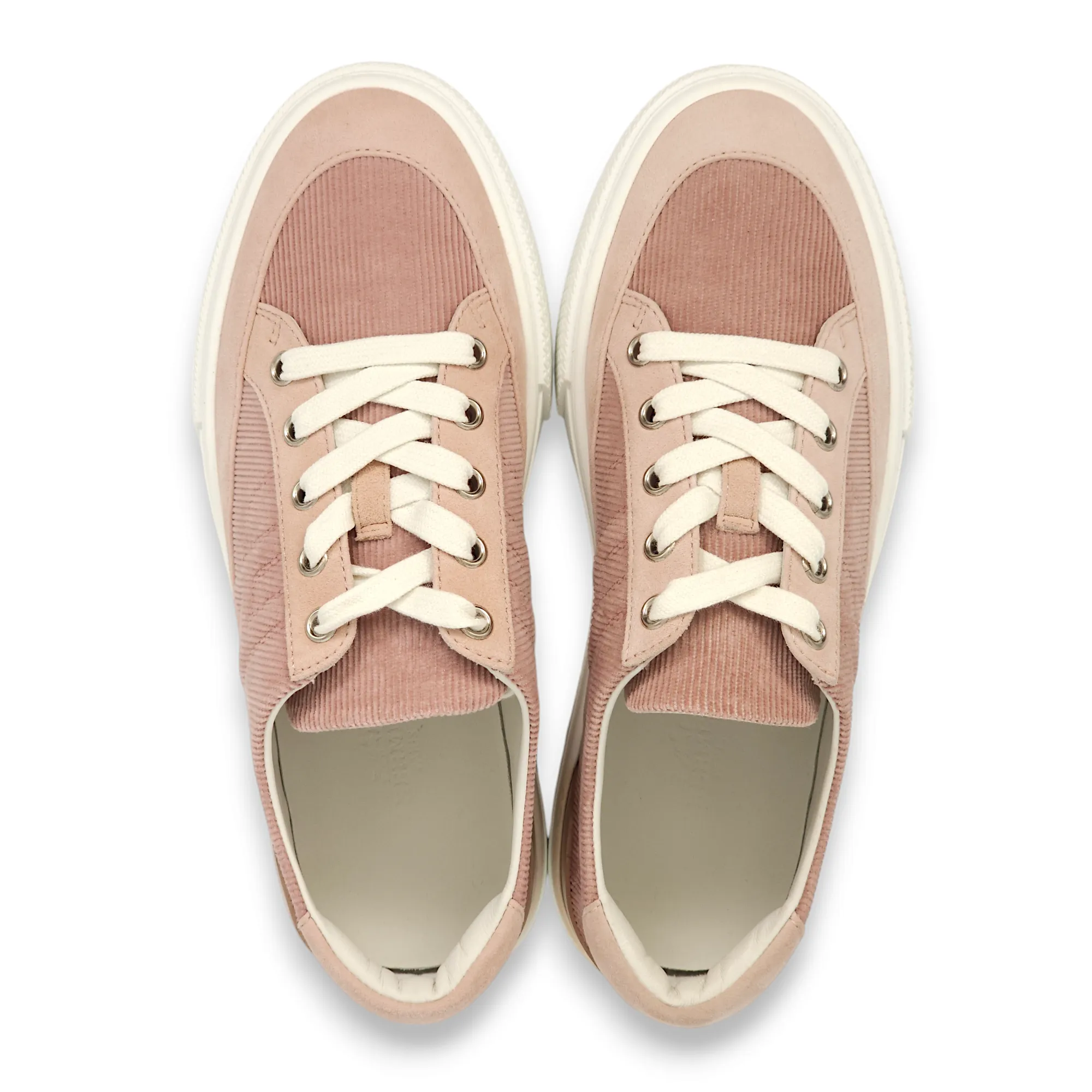 Deep 37 Rose Opaline Sneakers in Velours Cotele