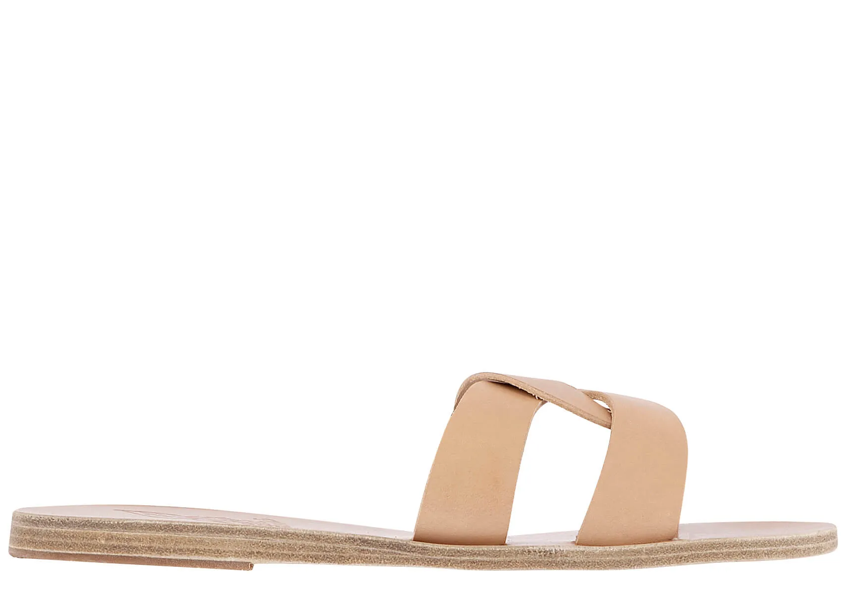 Desmos Leather Slide Sandals Natural