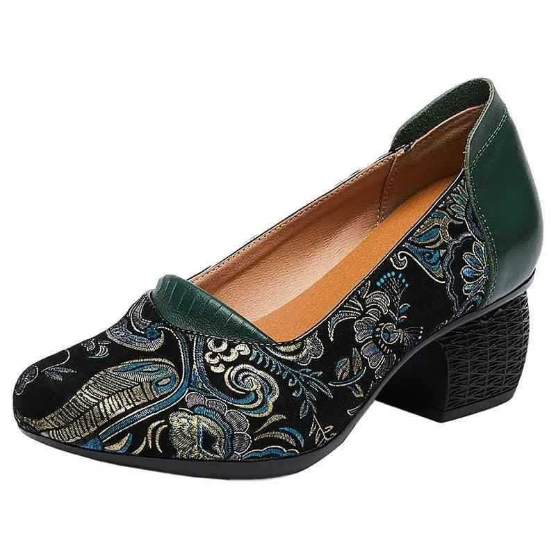 Ethnic Style High Heels Pumps: ICS5777 Women's Casual Shoes