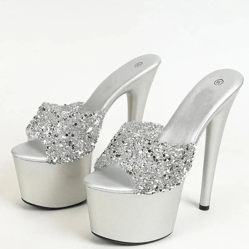 Gala Platform Sequin Stiletto Heels