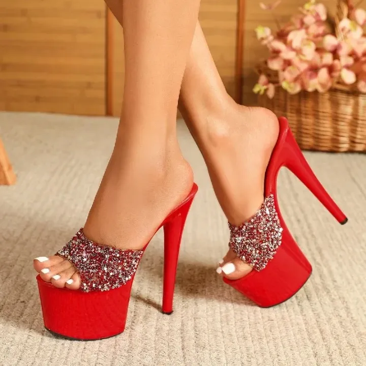 Gala Platform Sequin Stiletto Heels