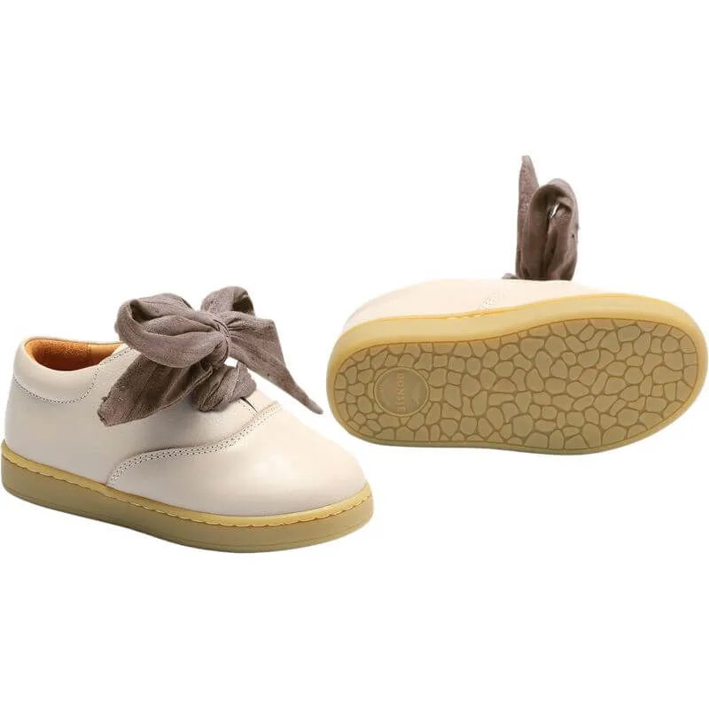 Girls Meilly Ivory Leather Shoes