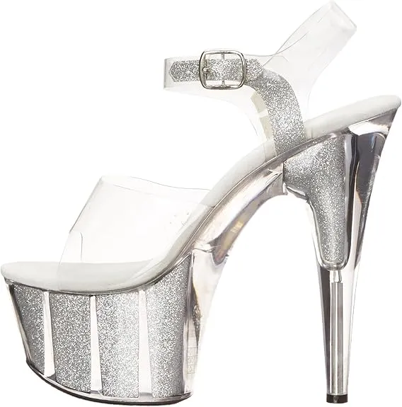 Glitter-709 Glitter Platform Strappy Sandals