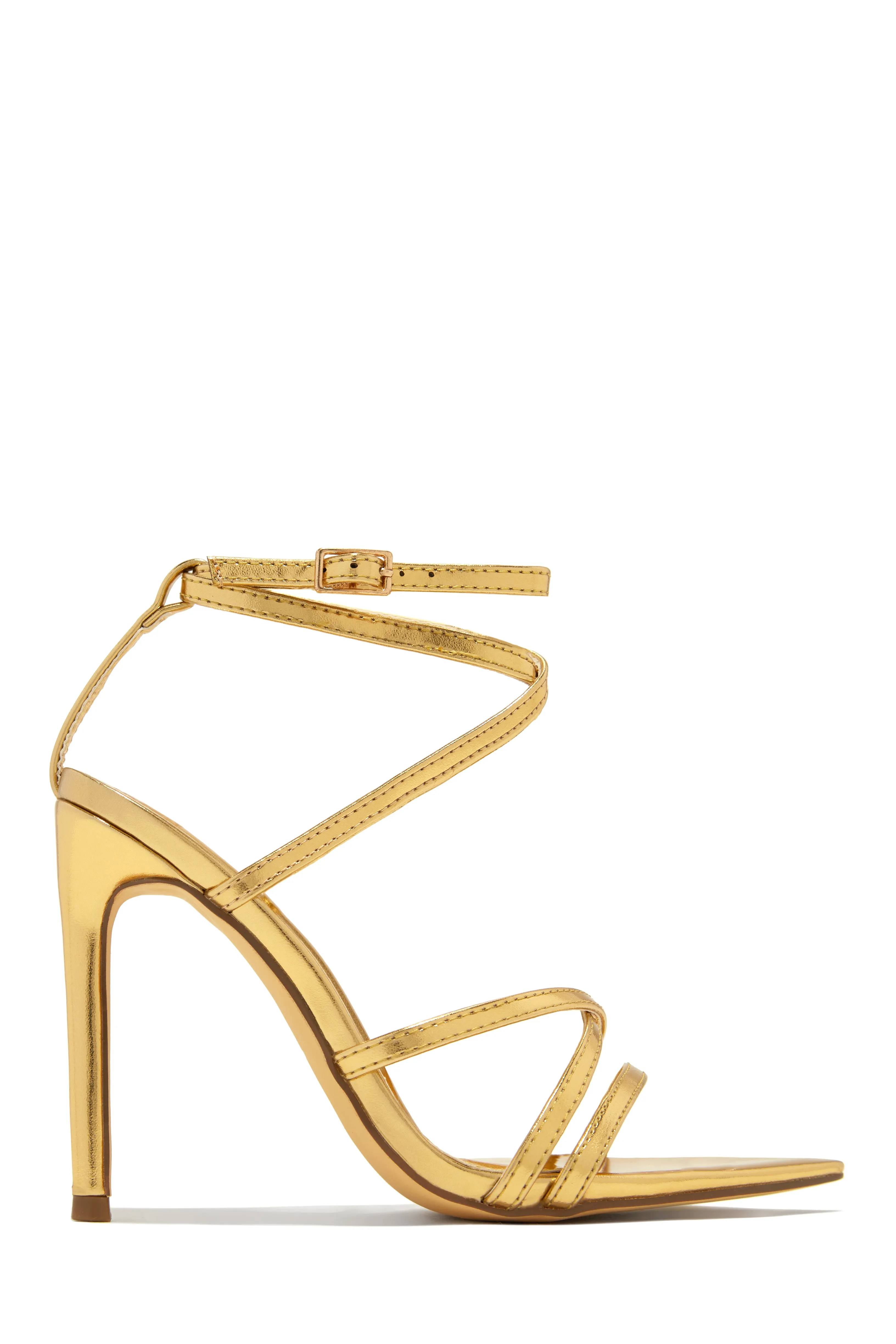 Gossip Girl Strappy High Heels - Gold