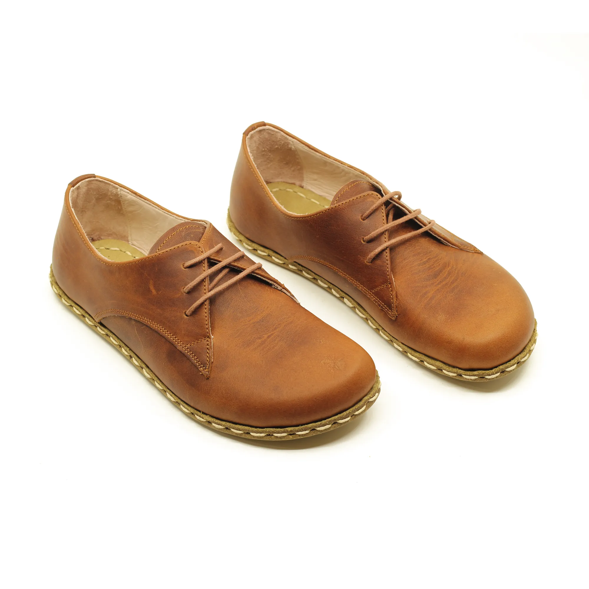 Handmade Barefoot Leather Shoes Crazy New Brown for Men