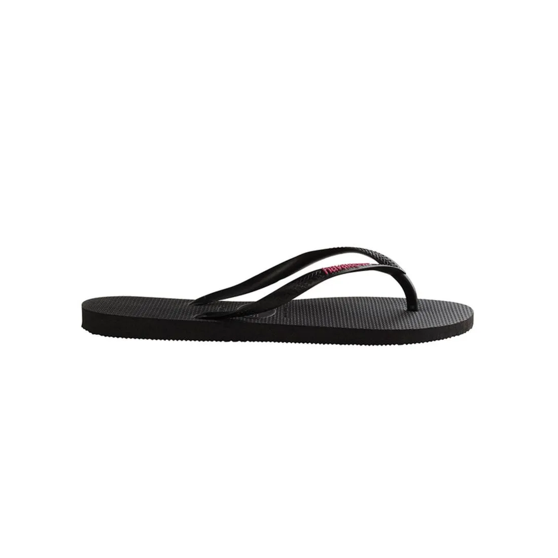 Havaianas Kids Slim Rubber Logo - Black/Rose