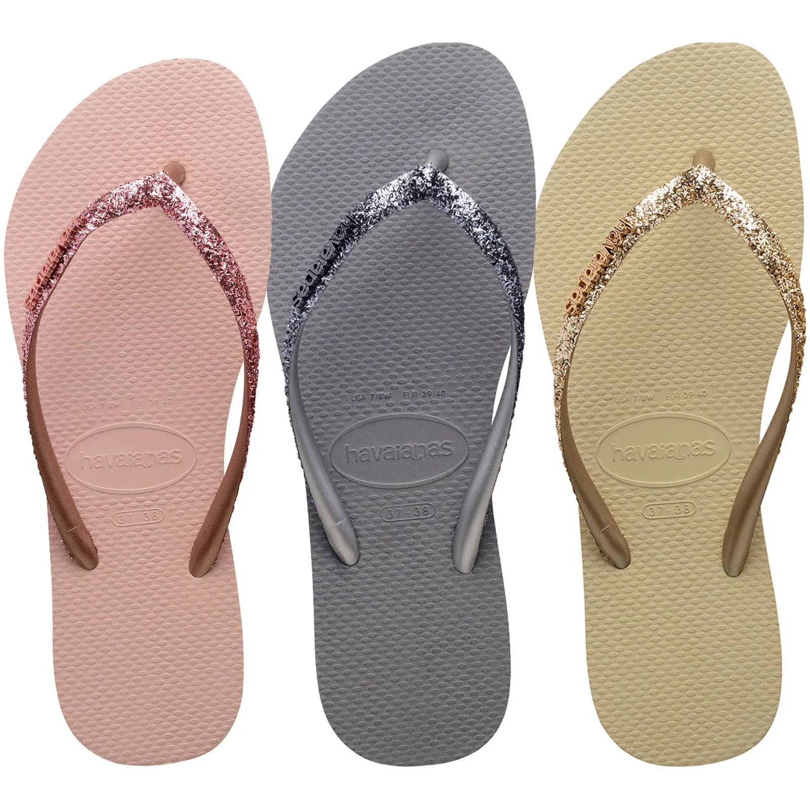 Havaianas Slim Glitter II Flip Flops