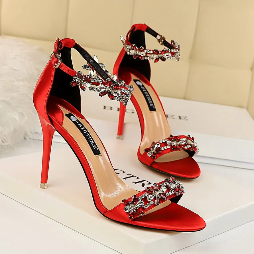 High Heels Crystal Sandals Wedding Bridal Stiletto Heels