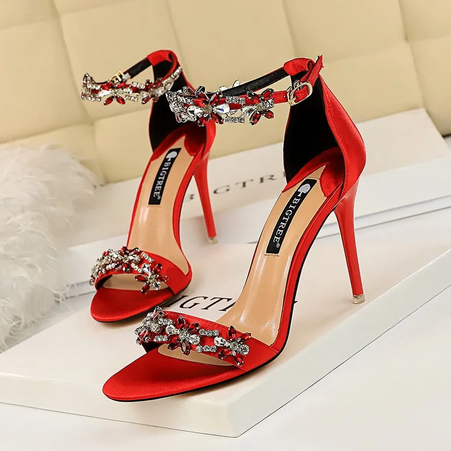 High Heels Crystal Sandals Wedding Bridal Stiletto Heels