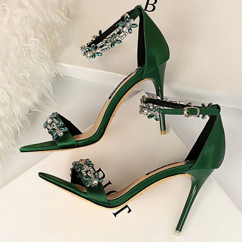 High Heels Crystal Sandals Wedding Bridal Stiletto Heels