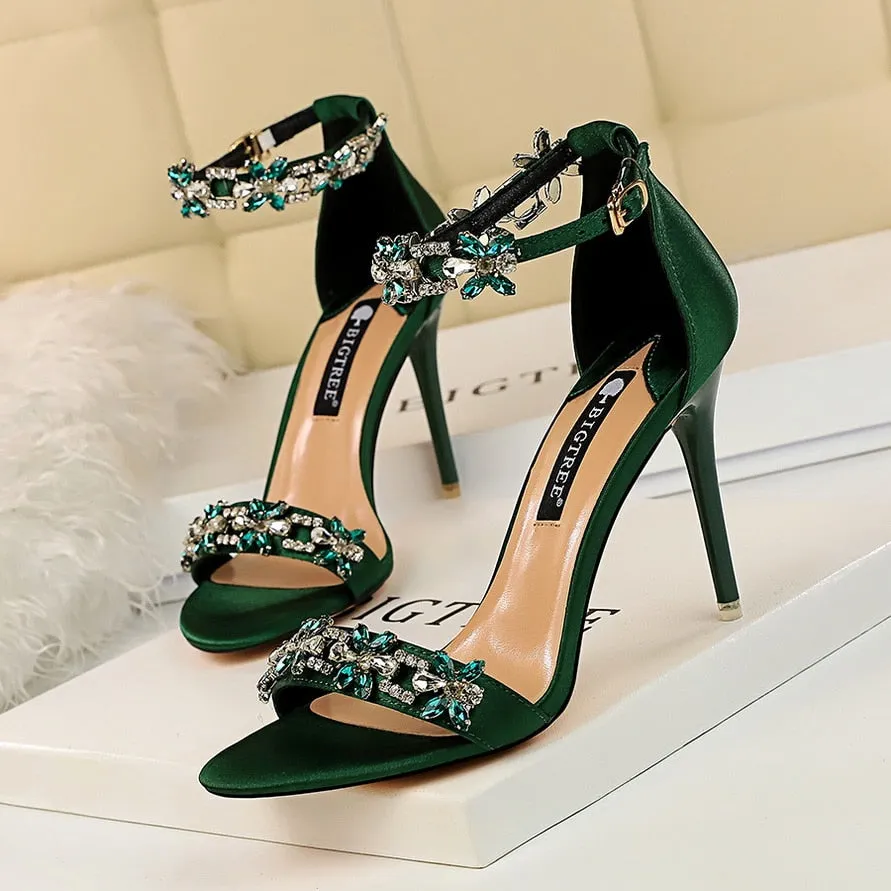 High Heels Crystal Sandals Wedding Bridal Stiletto Heels