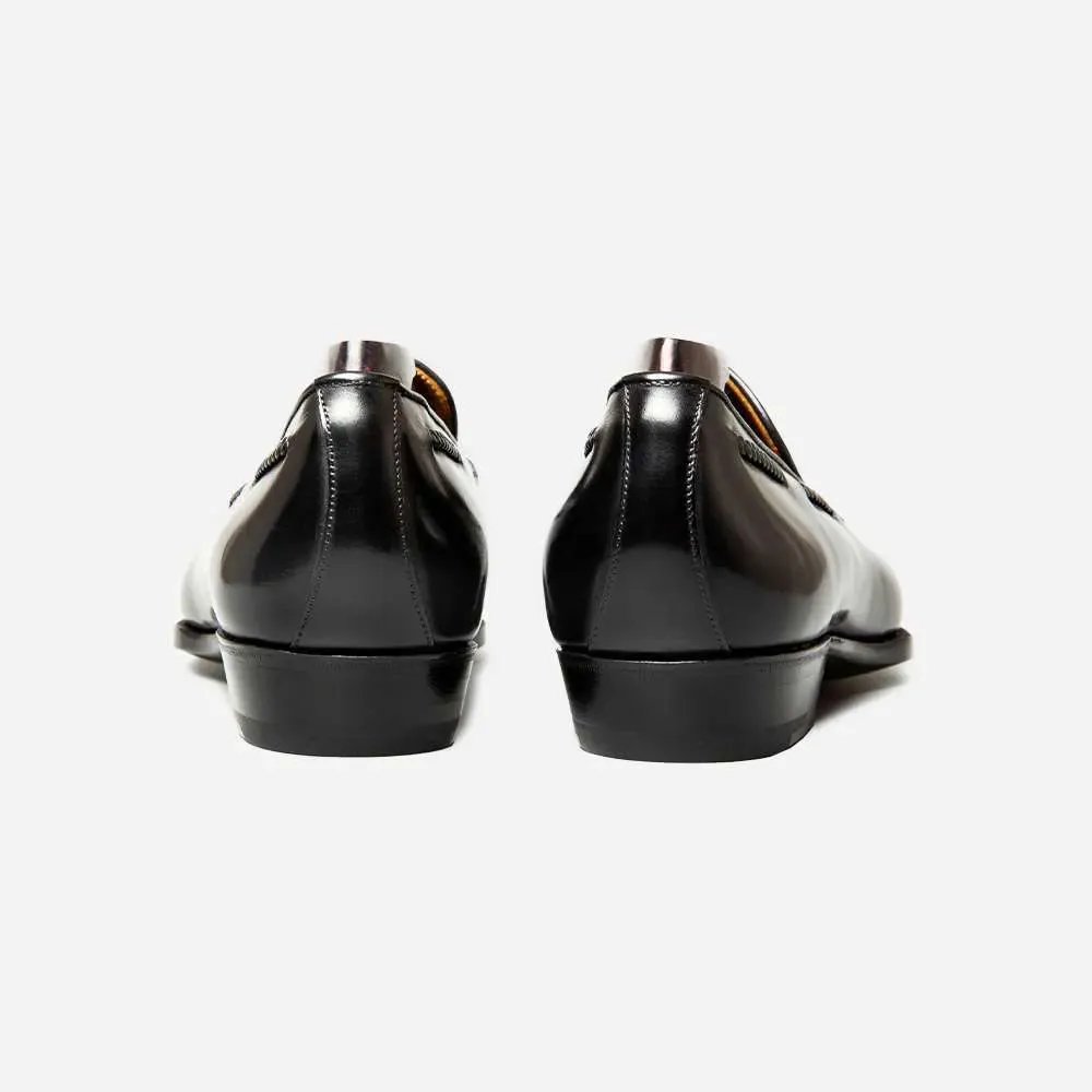 Italian Black Tassels Leather Shoes by Italian Vega®