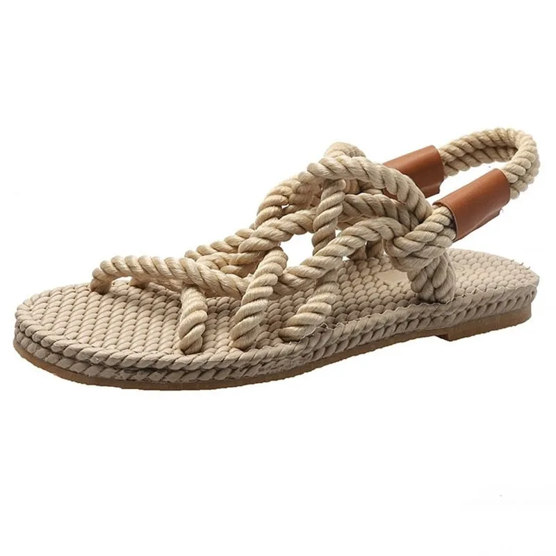 Joskaa Sandals Woman Shoes Braided Rope With Traditional Casual Style And Simple Creativity Fashion Sandals Women Summer Shoes