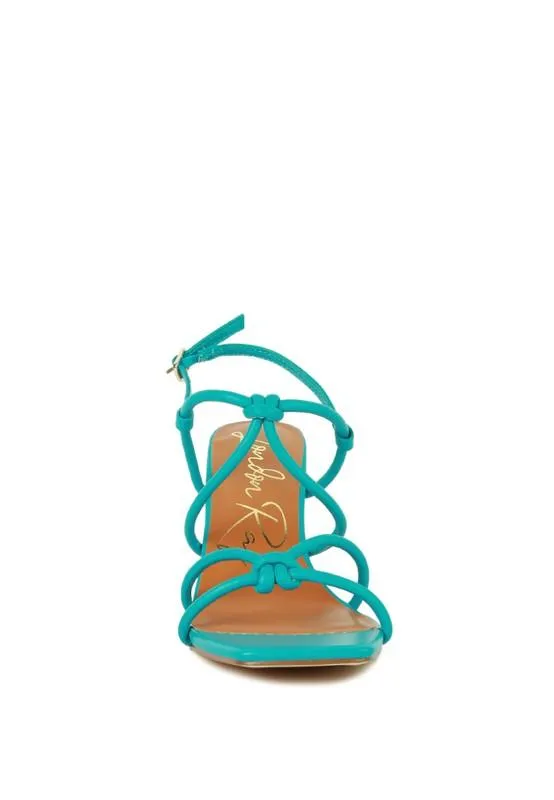 Kralor Knotted Strap Mid Heel Sandal