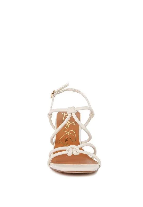 Kralor Knotted Strap Mid Heel Sandal