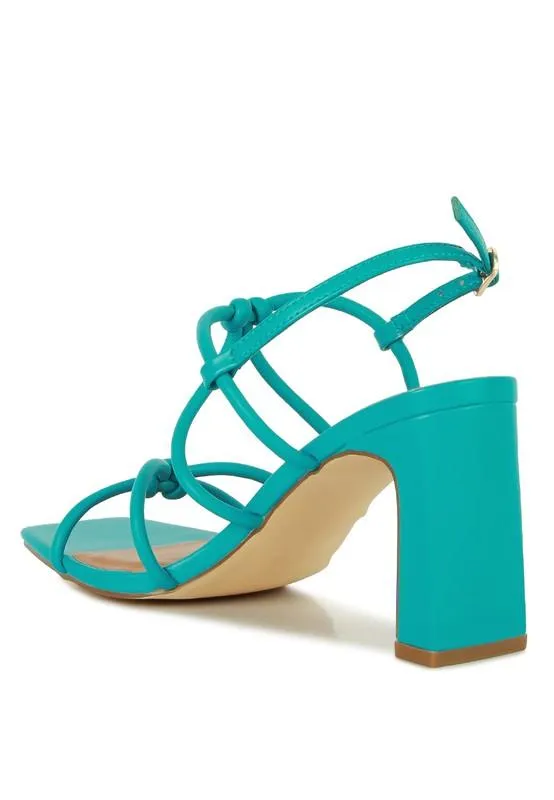 Kralor Knotted Strap Mid Heel Sandal