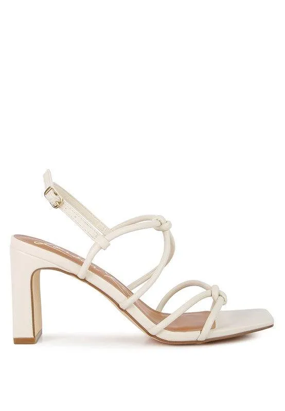 Kralor Knotted Strap Mid Heel Sandal