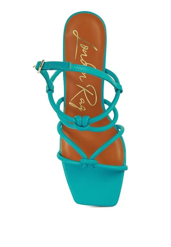 Kralor Knotted Strap Mid Heel Sandal