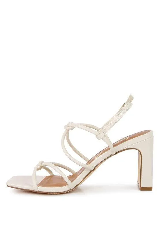 Kralor Knotted Strap Mid Heel Sandal