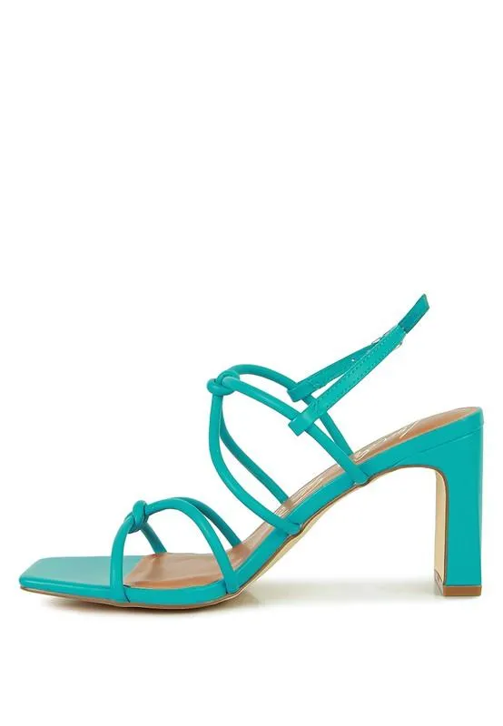 Kralor Knotted Strap Mid Heel Sandal