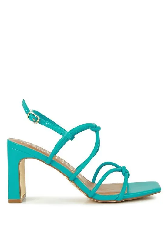 Kralor Knotted Strap Mid Heel Sandal