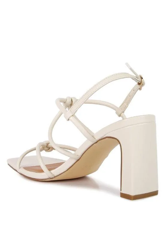 Kralor Knotted Strap Mid Heel Sandal