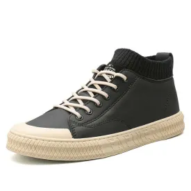 Lace-up breathable low heel shoes men's shoes