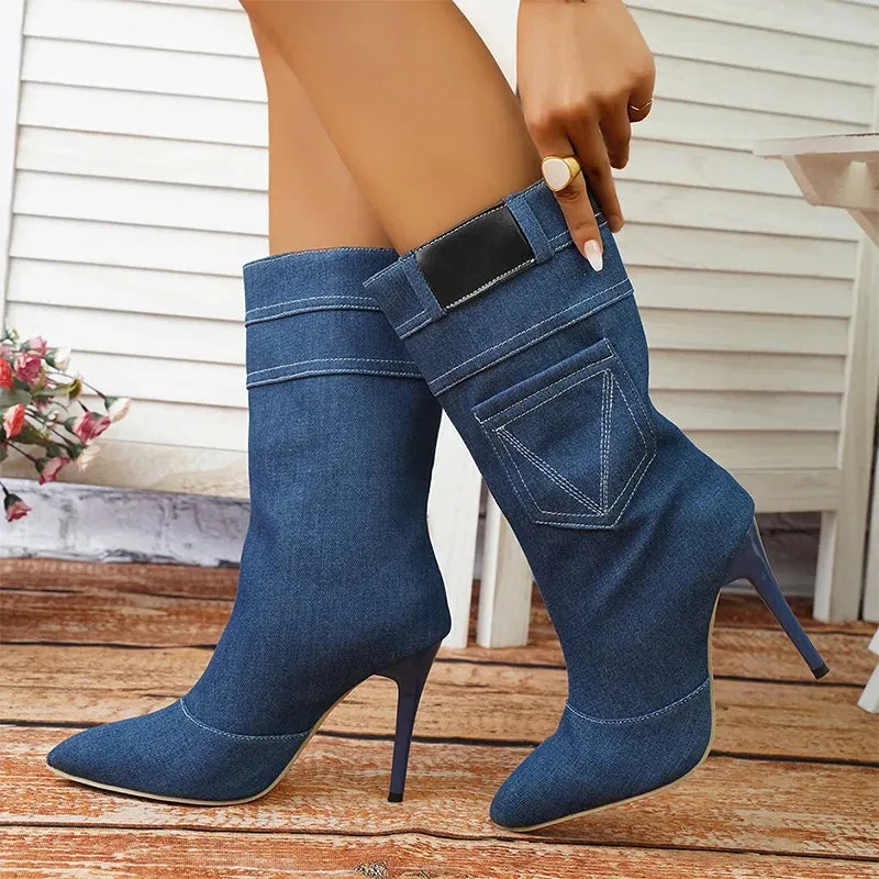 Lexington Denim Heels