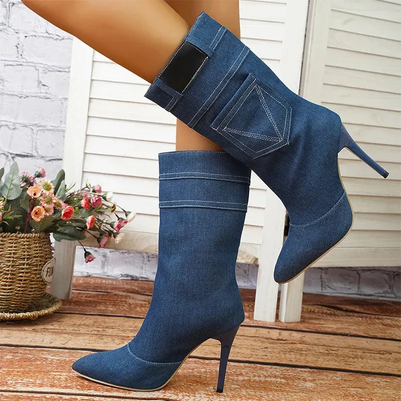 Lexington Denim Heels