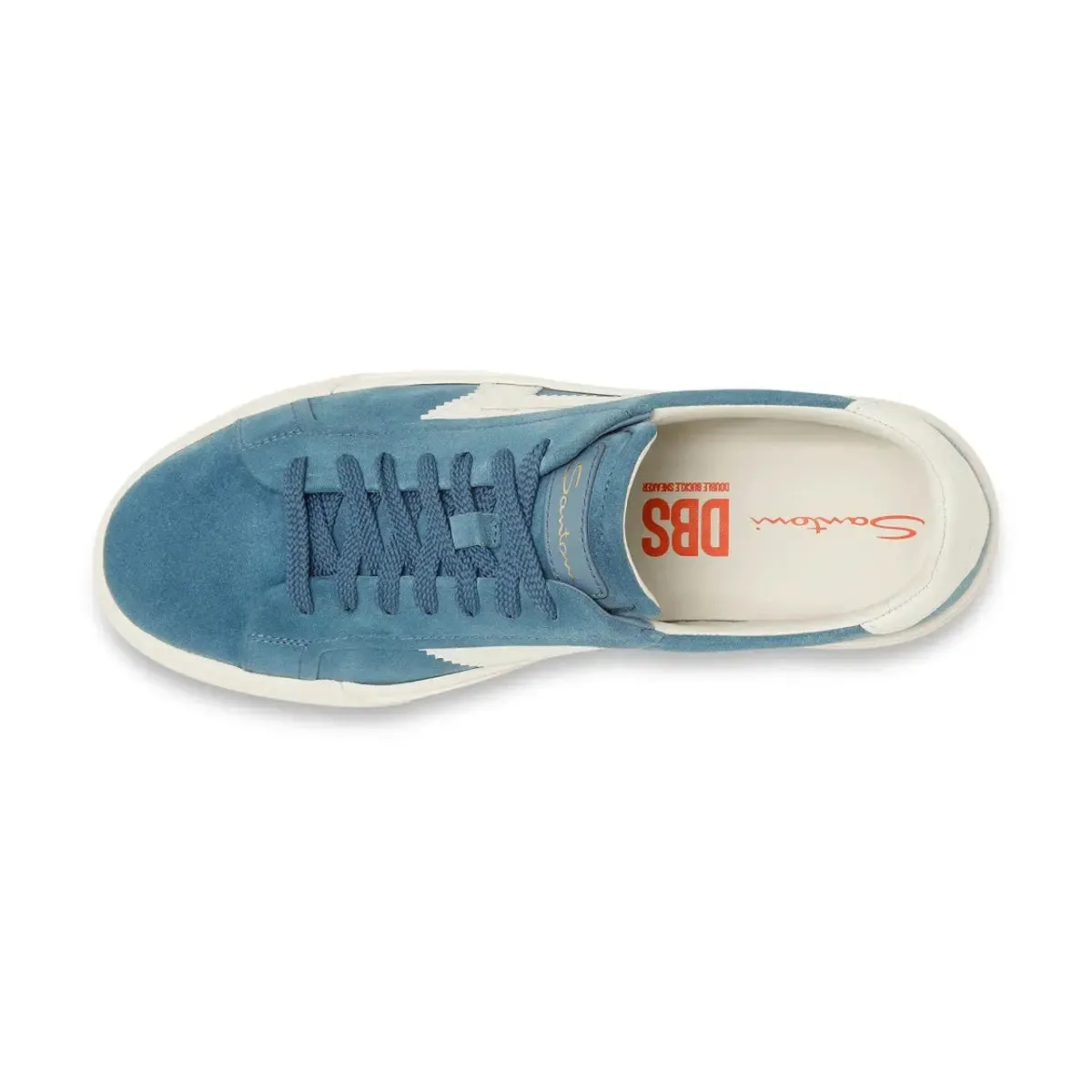 Light Blue Double Buckle Suede Sneaker