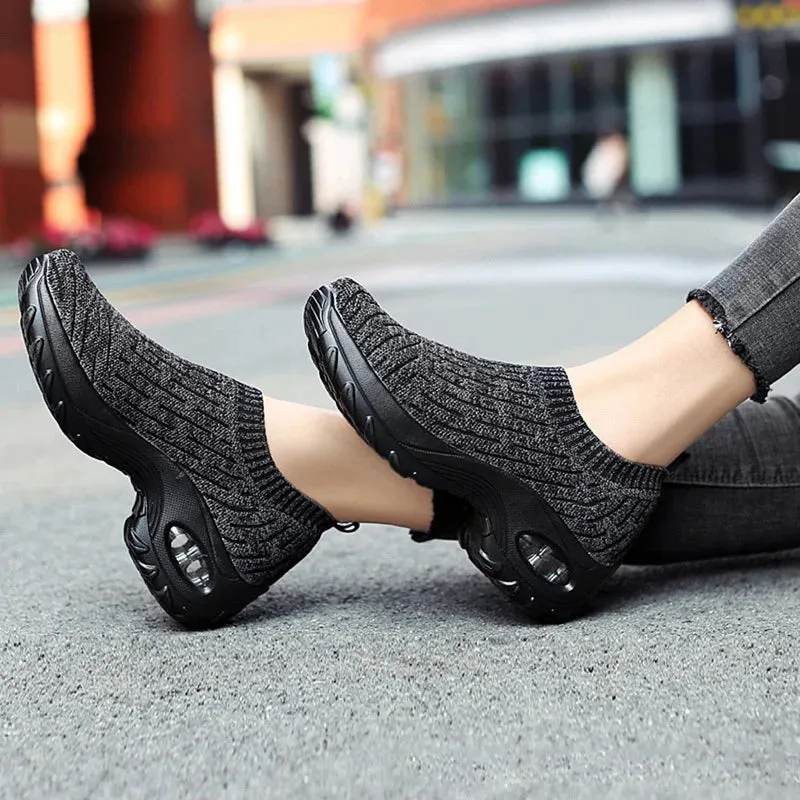 Lightweight Breathable Mesh Comfort Platform Shoes