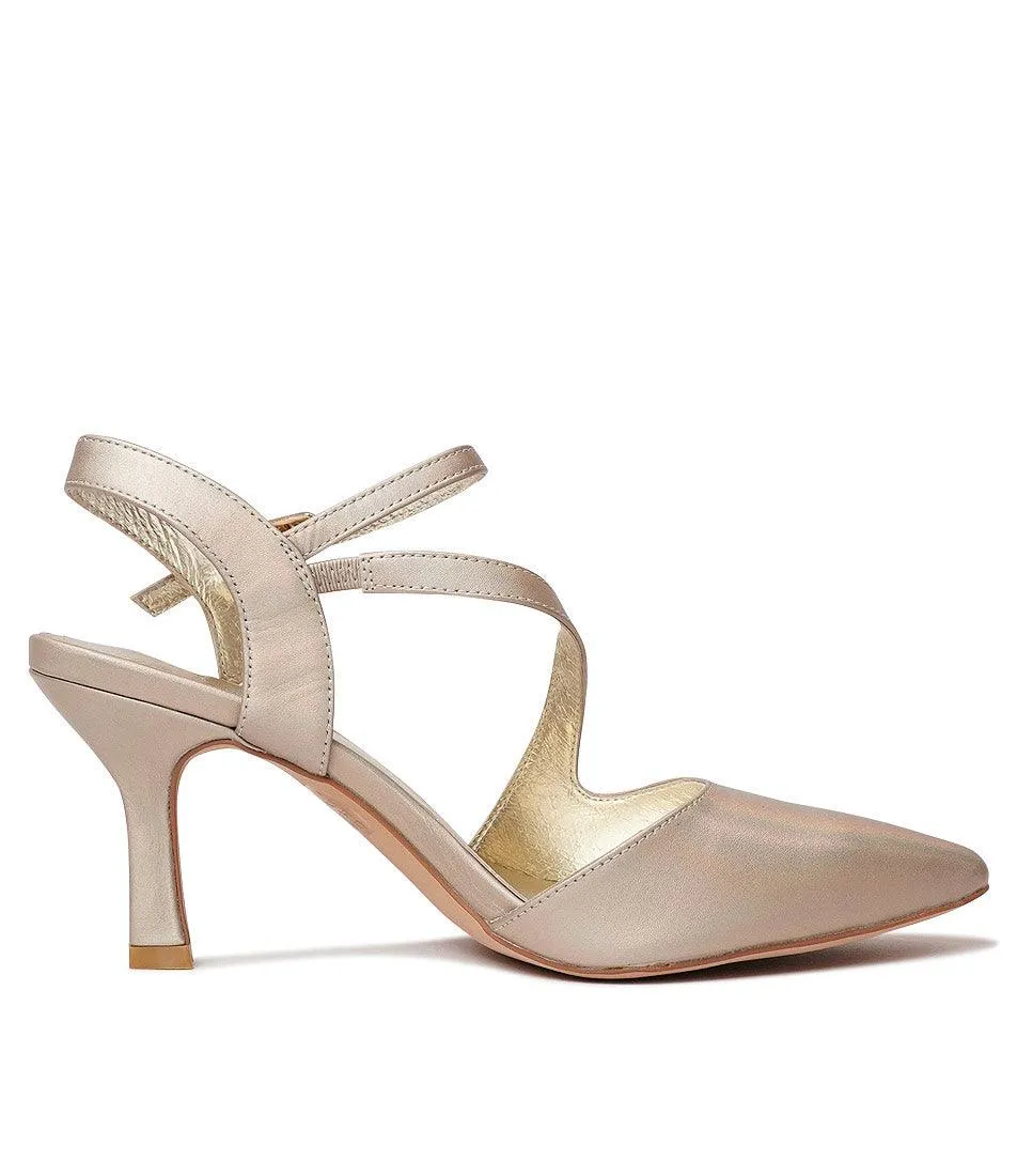 Lukka Gold Rainbow Leather Heels