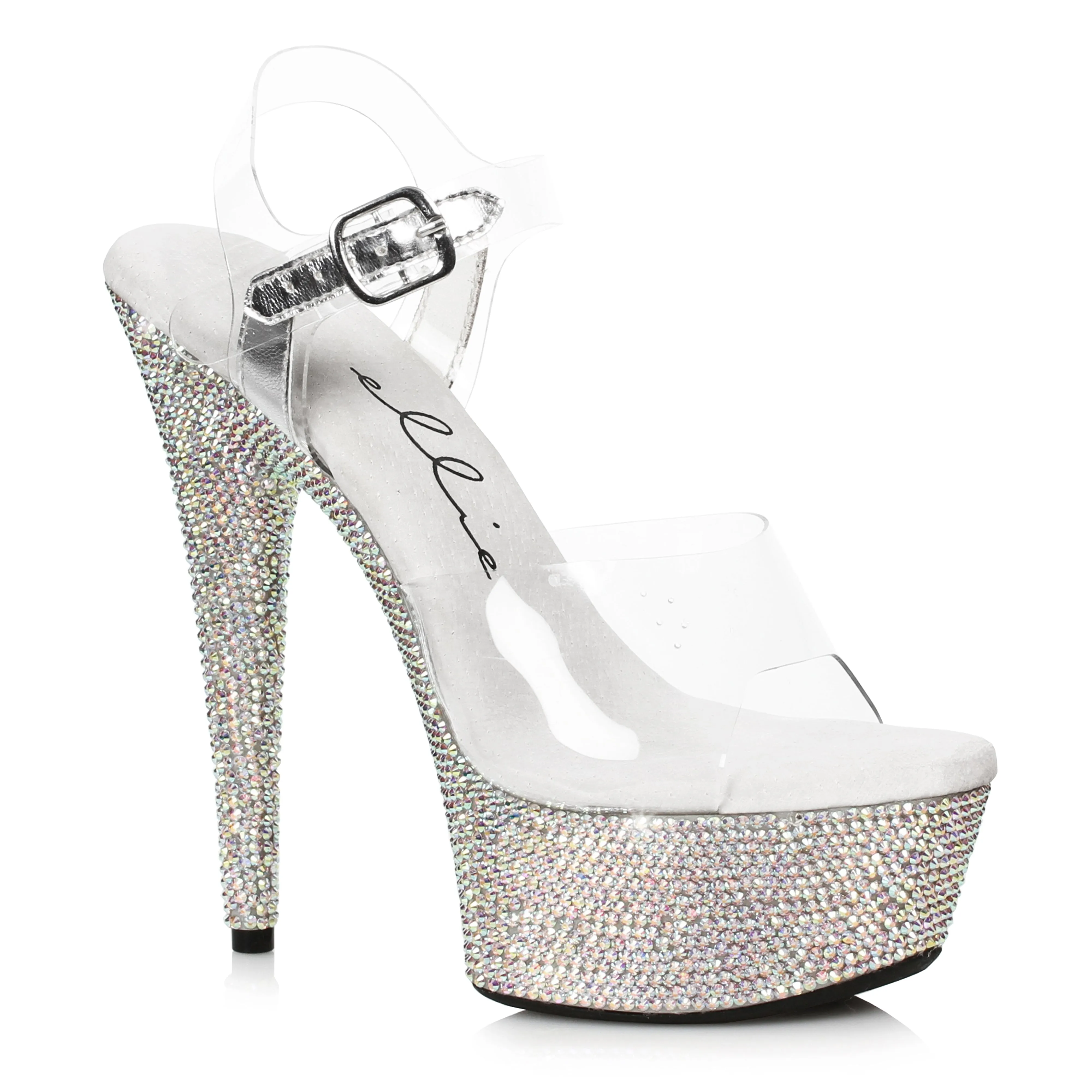 Maxine-609 Rhinestone Bottom 6" Heel Sandals