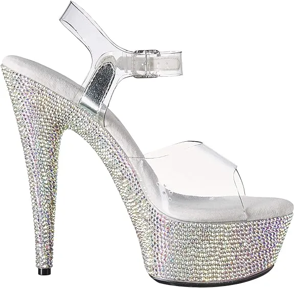 Maxine-609 Rhinestone Bottom 6" Heel Sandals