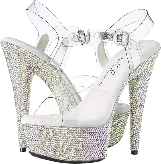 Maxine-609 Rhinestone Bottom 6" Heel Sandals