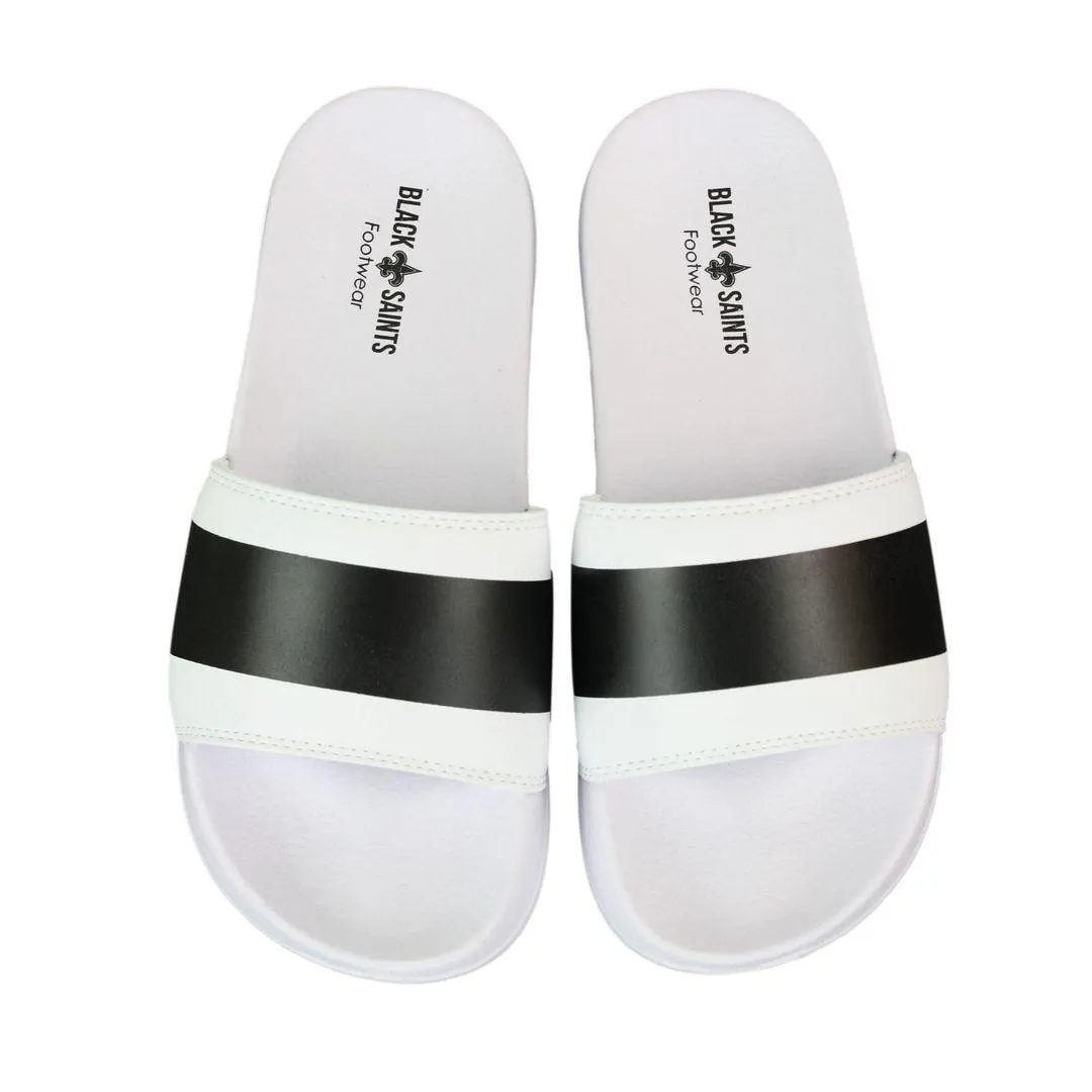 Mens Black White Stripes Spikes Flip Flops Slippers Summer Beach Casual Walking