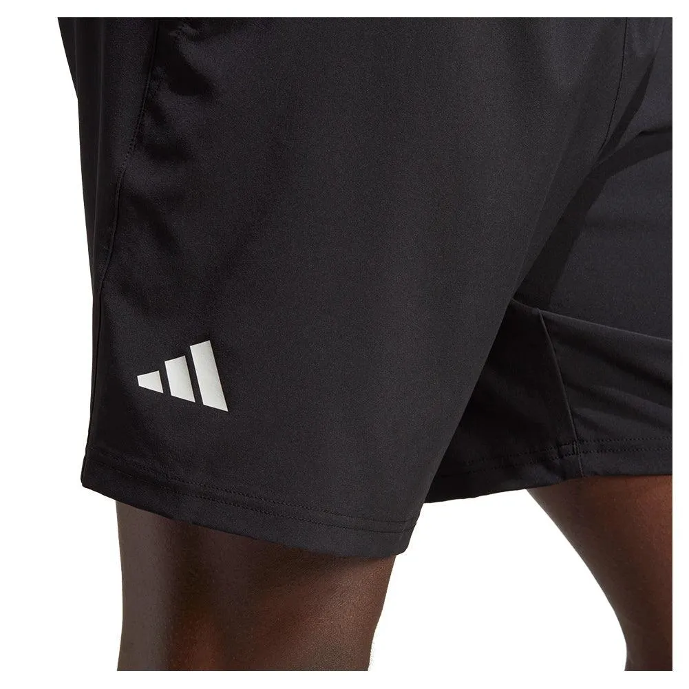 Men's Club Stretch Woven 7 Inch Tennis Shorts Black