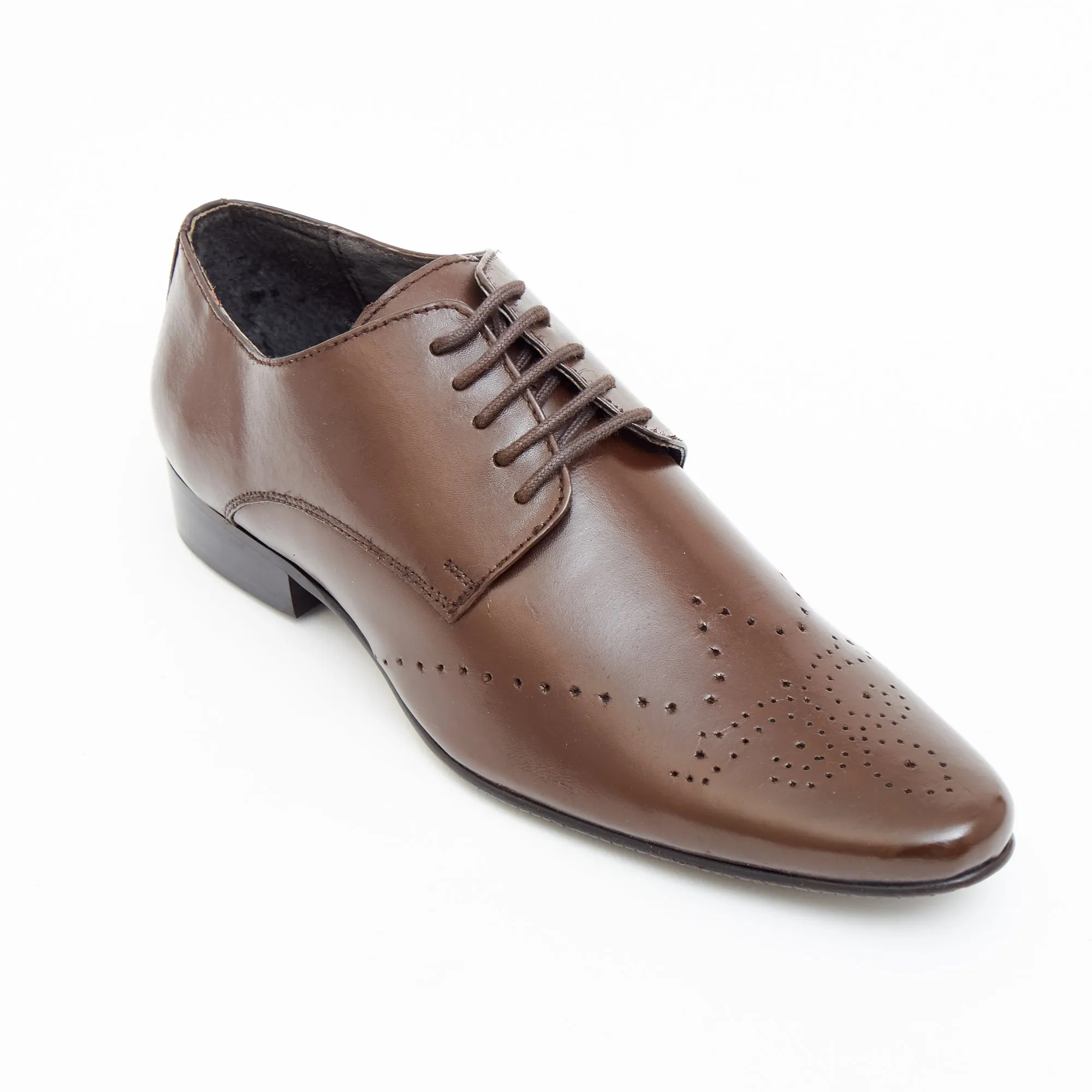 Mens Leather Formal Casual Shoes - 50543_Brown