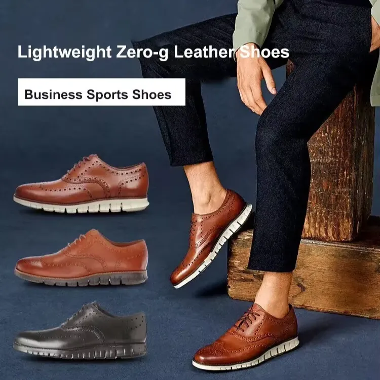 Men's Lightweight Oxford Leather Shoes with Durable Sole | Perfect for Everyday Wear