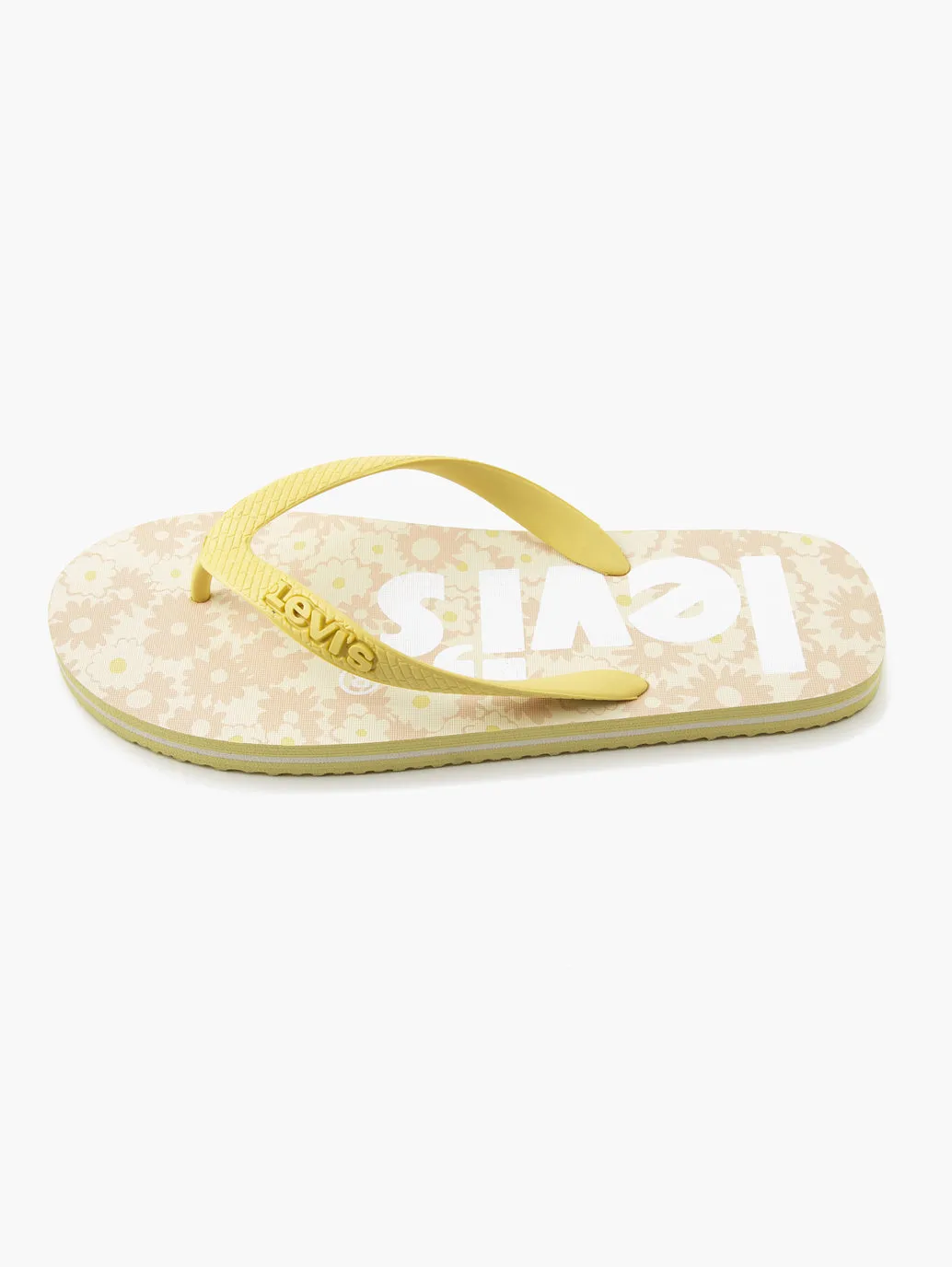 Men's Yellow Floral Printed Slides