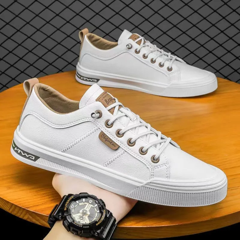 New Fashion White Shoes Men Footwear Cool Young Man Casual Shoes Brand Street Style Male Footwear A4621