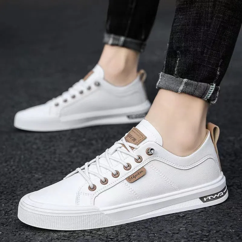 New Fashion White Shoes Men Footwear Cool Young Man Casual Shoes Brand Street Style Male Footwear A4621