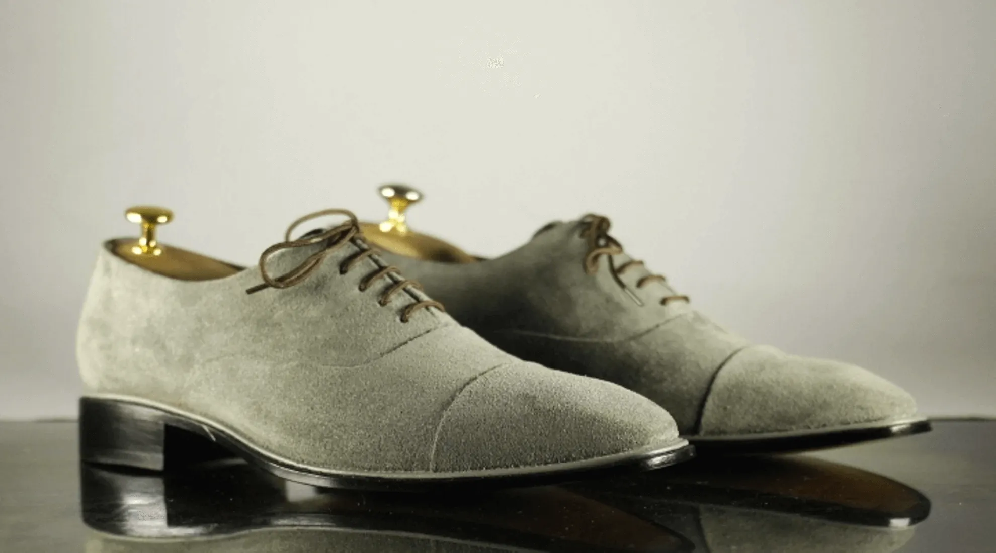 New Handmade Men's Gray Suede Cap Toe Lace Up Shoes, Men Designer Dress Formal Luxury Shoes