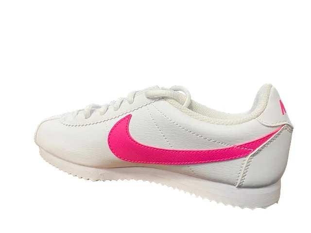 Nike scarpa sneakers da ragazza Cortez GS 749502 106 bianco-rosa