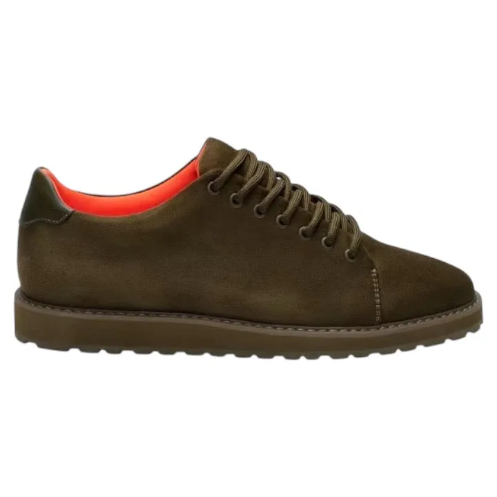 Olive Men's Suede lace-up Oxford Sneaker Casual Shoes