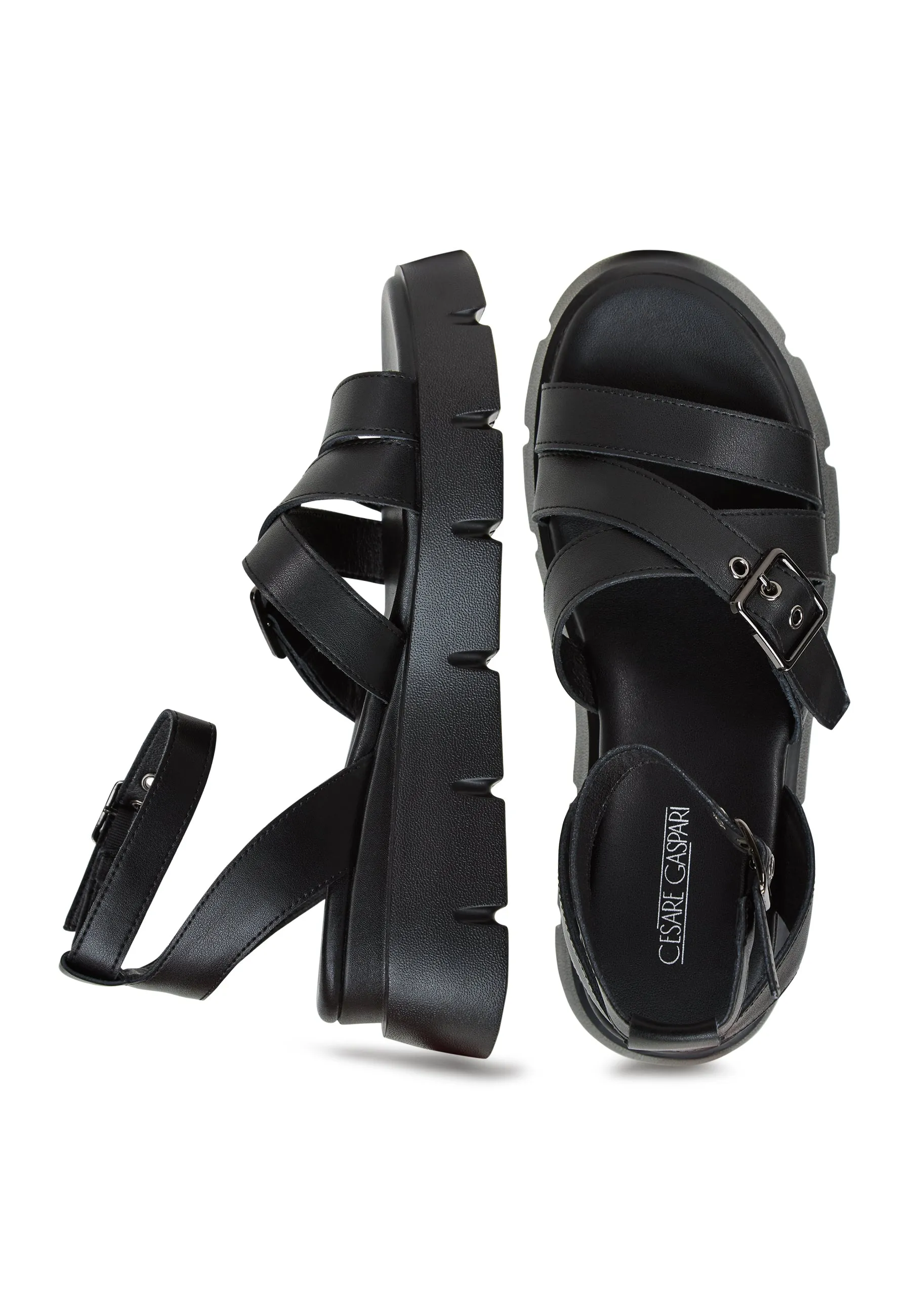 Platform Leather Sandals