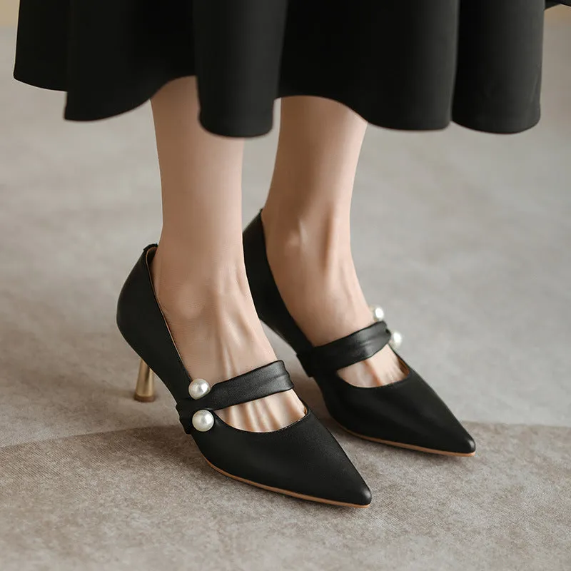 Pointed Toe High-end Heeled Pumps