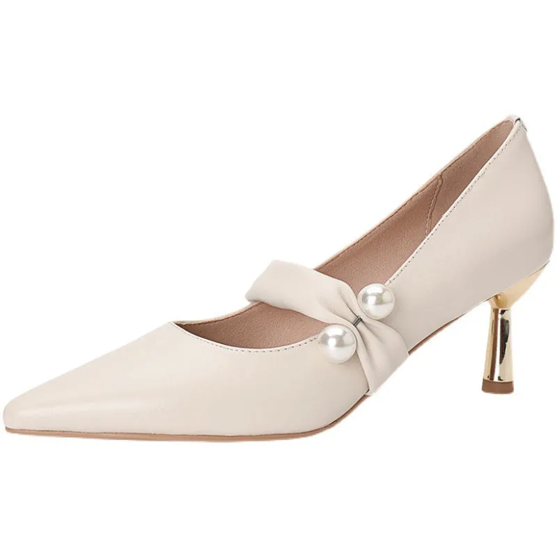 Pointed Toe High-end Heeled Pumps