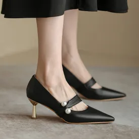 Pointed Toe High-end Heeled Pumps